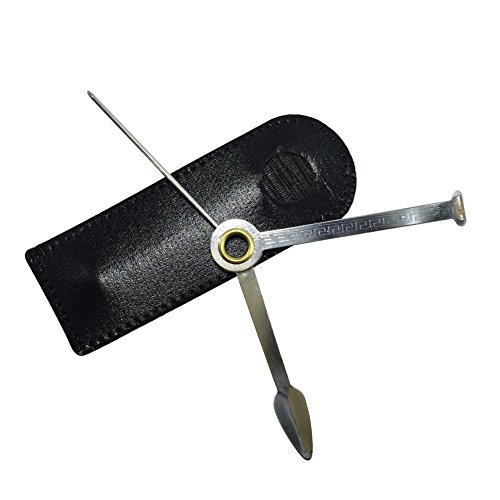 FULUSHOU (Black Leather Pouch )Tobacco Pipe Tool 3 In 1 Pipe Reamer Simple Pipe Knife