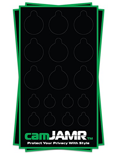 Click Here to See More Images camJAMR Webcam Covers Removable Reusable (3 Pack - 51 Total Universal Black Webcam Covers)