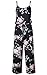 Casual Floral Printed Summer Jumpsuits for Women Sexy Beach Halter Sleeveless Lounge Long Pants Strap Jumpsuit Rompers (M, Black)
