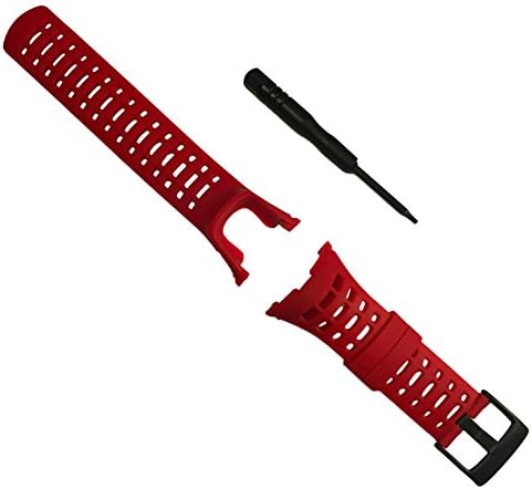 Red Replacement Strap for Suunto Ambit 3 Peak and Ambit 2 - Premium Waterproof Watch Band 24mm - Screwdriver Included