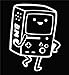 Adventure Time BMO WHITE Vinyl Car/Laptop/Window/Wall Decal