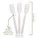 100% Compostable Forks - 140 Large Disposable Utensils (7 in.) Eco Friendly Durable and Heat Resistant Alternative to Plastic Forks with Convenient Tray by Ecovita