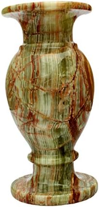 Natures Artifacts Decorative Multi Green Onyx Flower Vase - 100% Natural Store &amp; Hand Crafted (4" x 8")