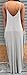 Bigyonger Women 's Loose Low V Neckline Spaghetti Straps Maxi Dress Beach Wear,Grey,X-Large
