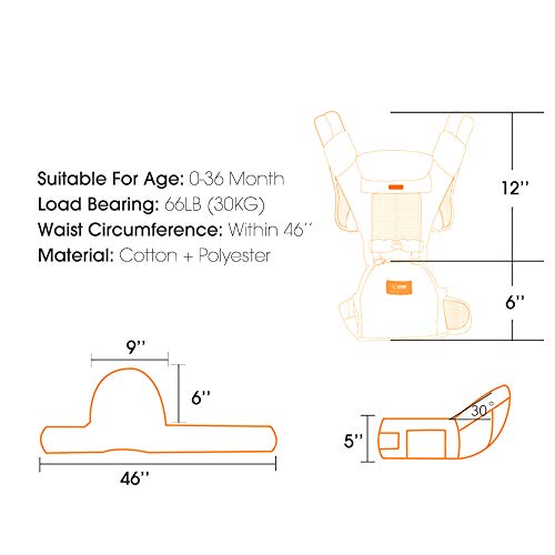 Unichart 360 All Carry Positions Baby Carrier Baby Hip Seat Carrier Perfect Baby Shower Gift