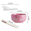 Tableware Suits with Chopsticks Package Japanese China Style Porcelain Bowls Set 2 Bowls for Sushi Noodle Dinnerware…