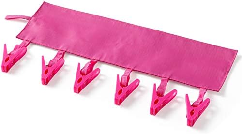 Bra Drying Rack, Clothes Drying Hanger Sock Dryer with 6 Clothespins Pegs Clothes Rail Removable Foldable & Windproof for Bathroom Towel Holder Underwear Shoe Lace Hat Undies Panties, Travel Hangers
