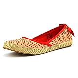 New UGG Women's Indah Burlap Dots Jute-Wrapped Flats