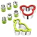 KSPOWWIN Cookie Sandwich Cutters, Cookie Cutter, Fruit and Vegetable Stamps Mold, 8 Piece Stainless Steel Food Grade Biscuit Mold for Kids