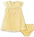 Calvin Klein Baby Girls' 2 Pieces Dress with Panty-Cap Sleeves, Yellow, 3/6M