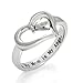 Mothers Heart Ring, Double Heart Purity Ring for Mom, Promise Ring for Mother 