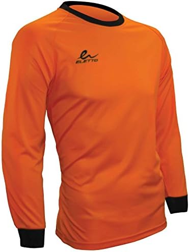 Eletto Plain GK Soccer Goalkeeper Jersey (X-Large, Orange/Black)