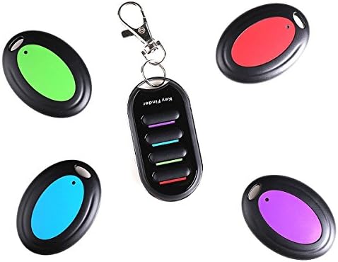 Key Finder, Aoonar Wireless RF Item Locator Item Tracker Support Remote Control,1 RF Transmitter and 4 Receivers - Wireless Key RF Locator, Pet Tracker Wallet Tracker