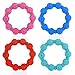 Nuby 100% Silicone Teether Ring, 3 Months + Colors May Vary