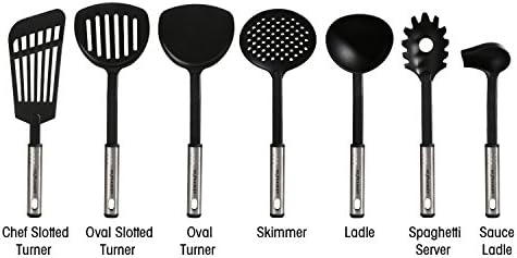 NEXGADGET 42 Pièces Kit Ustensiles de Cuisine en Acier Inoxydable, Set d'Ustensiles de Cusine en Silicone, Lot d'Accessoires Cuisine, Multiples Ensemble Comprend Spatule, Cuillère, Fouet et Plus
