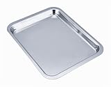 LIANYU Toaster Oven Tray Pan, Stainless Steel Small Baking Pan, Non Toxic & Healthy, Mirror Polish & Easy Clean, 8.2 x 11.2 x 0.7 inch - Dishwasher Safe