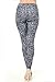 LMB | Women’s Extra Soft Leggings | Variety of Prints | One Size | Black White Floral Swirl