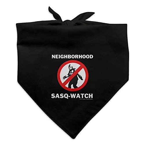 GRAPHICS & MORE Neighborhood Sasq-Watch Sasquatch Watch Funny Humor Dog Pet Bandana - Black