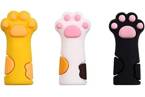 MIOBLET 3Pcs/Set Cute Cat Paw Shape Silicone Nipper Cover Protective Sleeve Cases For Manicure Pedicure Tool Protector Nail Cuticle Scissors Tweezers Cap