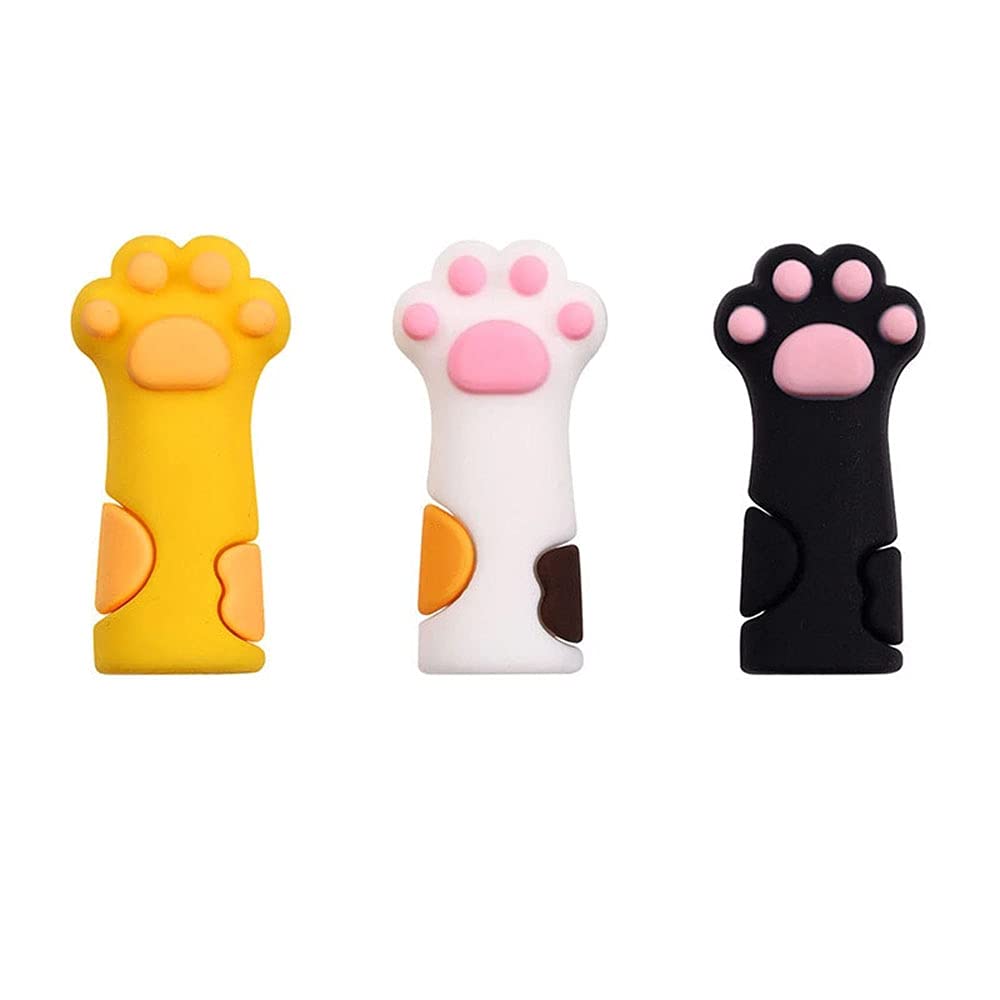 Photo 1 of 3Pcs/Set Cute Cat Paw Shape Silicone Nipper Cover Protective Sleeve Cases For Manicure Pedicure Tool Protector Nail Cuticle Scissors Tweezers Cap