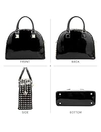 Dasein - Bolso de mano de piel con diseño de piel de vacuno