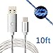 Led Micro USB Charger Cable,10ft Android Charger Cable,Fast Charging Cord,for Samsung Galaxy S7,Edge S6,Kindle,PS4,Xbox,Android Smartphones and More,with Adjustable Switch Button&5 Light Modes(Blue)