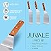 Juvale Griddle Spatula Set for Flat Tops - Restaurant Quality Cooking Utensils - Stainless Steel, Set of 3