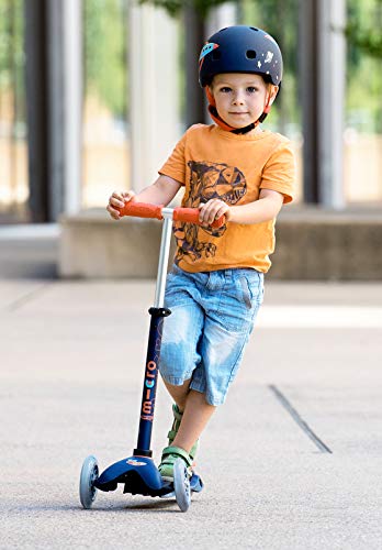 Micro Mini Deluxe 3-Wheeled, Lean-to-Steer, Swiss-Designed Micro Scooter for Kids, Ages 2-5 - Navy Blue - Thumbnail 4