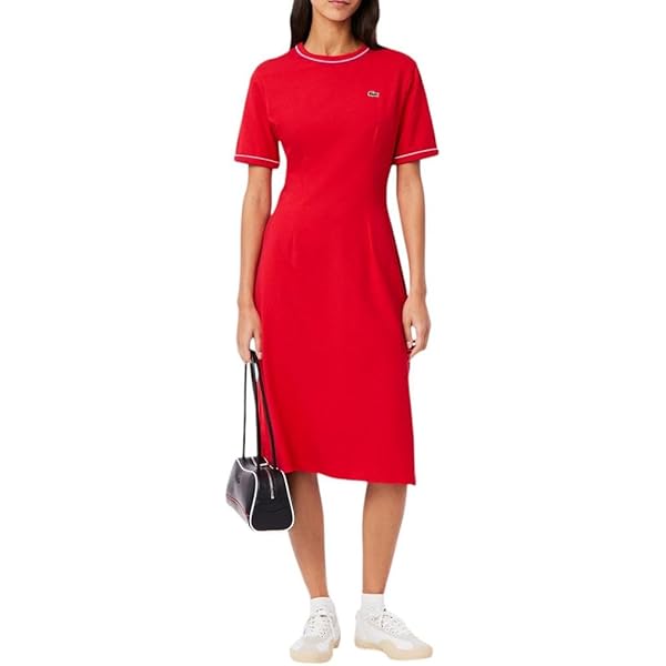 women's flared mini-piqué polo dress mini flare polo dress main image 0