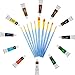 Paint Acrylic Paint Set & BONUS Paint Brushes Set for Artists - Gift for Artists - Paint for Canvas, Wood, Glass, Ceramic, Fabric, Crafts, Nails, Rocks, Models. Heavy Body Acrylic Paint Kit (12 Piece)