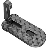 Upgraded Car Doorstep Vehicle Folding Ladder U Shaped Slam Latch Door Step Foot Pegs Easy Access to Car Rooftop Roof-Rack with Safety Hammer for Jeep Car SUV