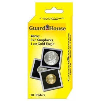 Guardhouse Tetra Snap Lock 2x2 1 oz AGE Coin Holder 10 Pack
