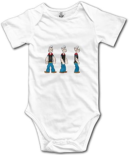 Popeye Character Funny Design The Sailor Man Short Sleeve Romper Baby Bodysuit