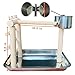 PINVNBY Parrot Perch Wood Training Stand Table Top Bird Playground Play Gym Playpen Ladders with Stainless Steel Feeders and Tray for Small Medium Parrot Budgies Parakeet Cockatiel Cockatoo Conurethumb 2