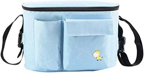 Jitong Printed Stroller Organisers Pram Bag for Mom Large Capacity Crossbody Baby Pushchair Storage Bags (Blue #2, 30 * 15 * 19.5cm)