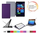 Lenovo Tab S8-50 case, FYY Ultra Slim Lightweight Premium PU Leather Cover Multi-Angle Stand Case for Lenovo Tab S8-50 Purple