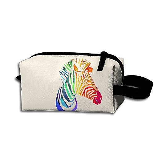 Create Magic - Minimalistic-Zebra-Desktop-Wallpaper Portable Travel Toiletry Pouch Waterproof Multi-purpose Storage Tote Tools Pouches Cosmetic Bags With Zipper And Hanging Loop