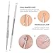 Blackhead Remover Kit, ElleSye Pimple Acne Removal Tool Comedone Whitehead Zit Extractor Kit for Risk Free Nose Face Skin with 3X Zoom Flat Mirror & Leather Case