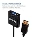 Moread Gold-Plated DisplayPort to VGA Adapter (Male to Female) - Black