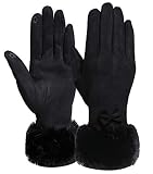 Womens Winter Gloves Touchscreen Texting Warm Lining Cold Weather Gloves