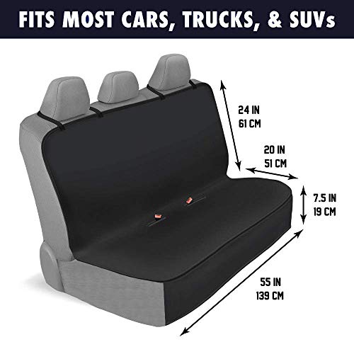 TanYoo Car Seat Cover Waterproof Car Seat Protector Non-Slip SBR Vehicle Best Protection for Sweat, Stains & Smell, Fit for Most Sedan Cars, SUVs, Black (54x51 Inch)【1 PCS】