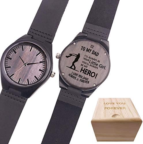 Customized Engraved Wooden Watch, Casual Handmade Wood Watch for Men Women Family Friends Customized Gift