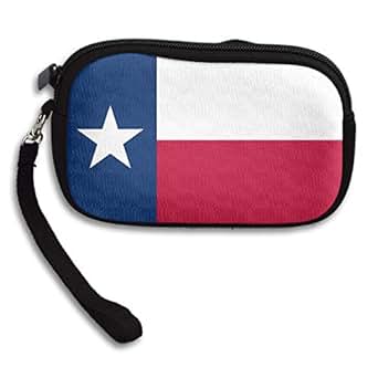 Flag Of Texas Custom Zip Handbag Coin Purse Change Cash Wallet at