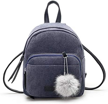 Lolittas Small Mini Fashion Backpack School Bag for Women Girls,Furry Smart Lightweight Shoulder Crossbody Sling Slim Strap Student (Gray)