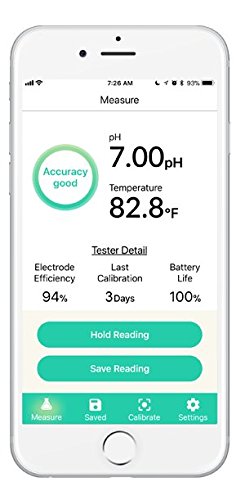 Jenco pH610B Bluetooth Wireless Lab Quality Pocket Size Digital pH & Temperature Meter Tester | Perfect For Pools & Spas | Aquariums | Hydroponics | 0.01 pH Resolution