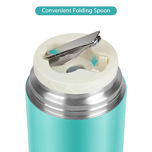 Thermobehälter für Essen 450ml, 710ml Thermobecher Essen Edelstahl Warmhaltebehälter mit Löffel Essensbehälter Speisegefäà Edelstahl für Suppen, Babybrei Warmhaltebox – Bild 5