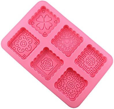 Silicone Mold for Lotion Bars Mooncake Mold Biscuit Mold Cake molds Handmade Soap Molds,Home Baking Silicone Mold