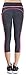 Sugar Pocket Women's Capris Tights Workout Running Leggings Yoga Pants S(Grey/Pink)