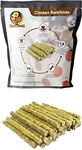 Foodie Puppies Munchy BarkSticks Chewing Sticks Treats for Puppies & Dogs, Chicken, 450 gm
