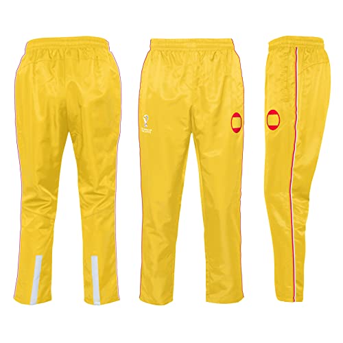 FIFA Pantalones de chándal de fútbol Oficial de la Copa Mundial 2022, para Hombre, España, X-XL, Amarillo